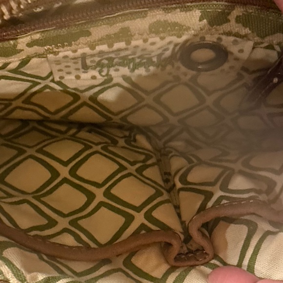 Fossil Green Geometric Margot Canvas Adjustable Crossbody Purse Shoulder Bag - Picture 7 of 11